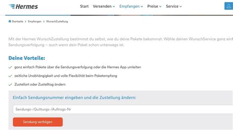 zustellung ändern hermes geht nicht